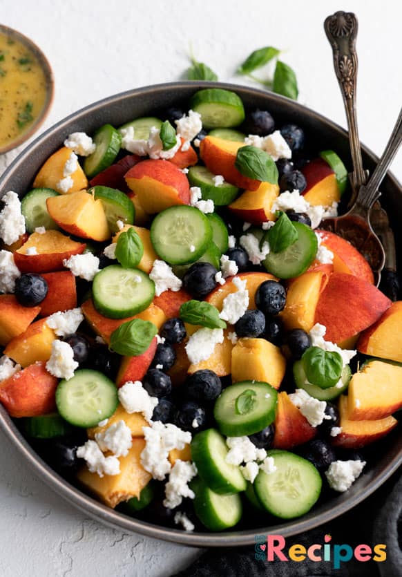 Blueberry Peach Feta Salad Sos Recipes