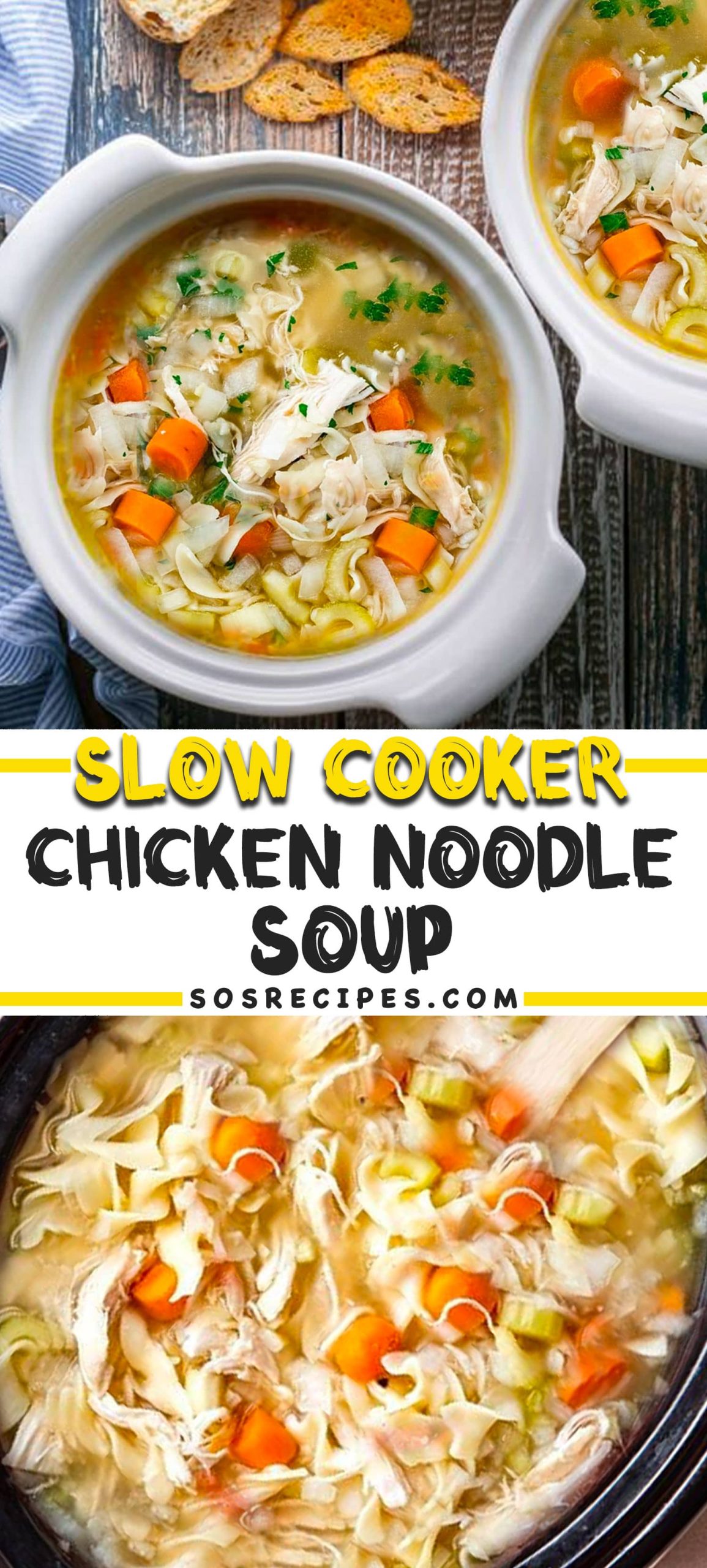 SLOW COOKER CHICKEN NOODLE SOUP - Sos Recipes