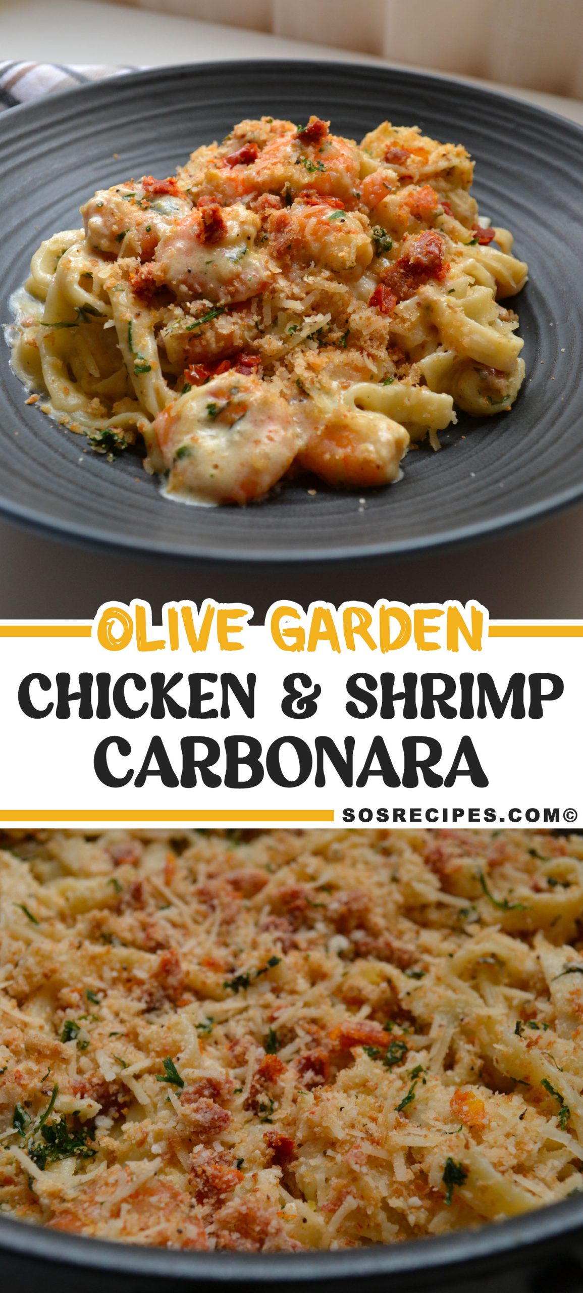 Olive Garden Chicken And Shrimp Carbonara l Recipes