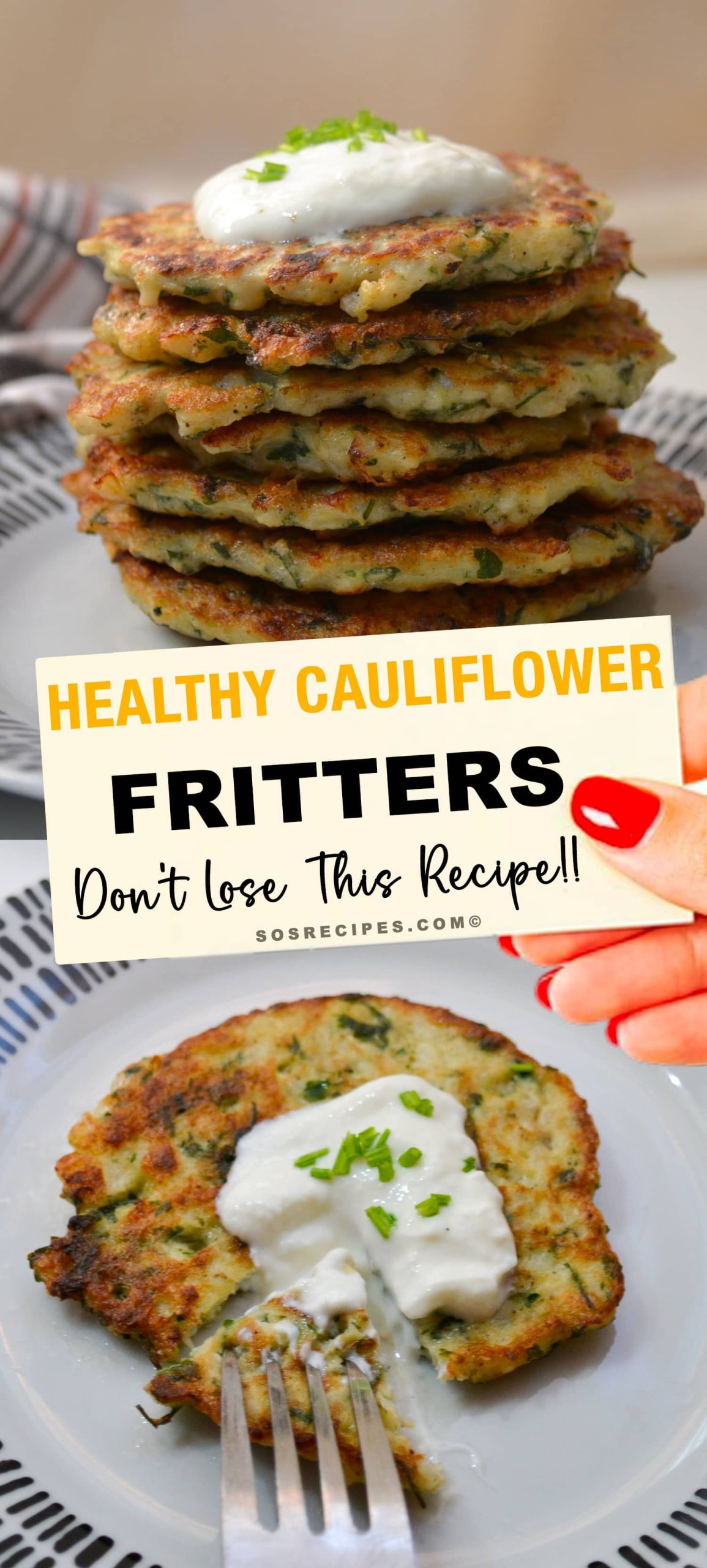 Healthy Cauliflower Fritters - Sos Recipes