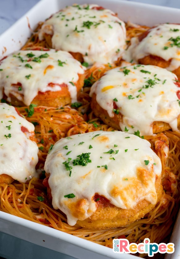 Chicken Parmesan Baked Spaghetti Recipe Sos Recipes